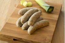 Pork and leek sausages from The Primrose Herd butchery and online shop