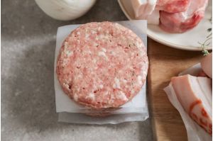 Pork and apple burgers from Primrose Herd butchery and online shop